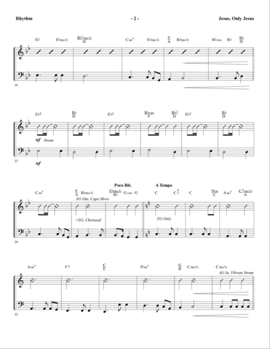 Jesus, Only Jesus - Rhythm Choir scores gallery preview page 2
