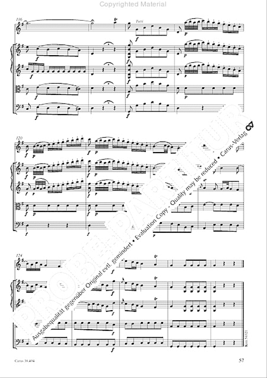 Concerto for Flute in D major (Concerto per il Flauto traverso in D / Flotenkonzert in D) Flute Solo scores gallery preview page 59