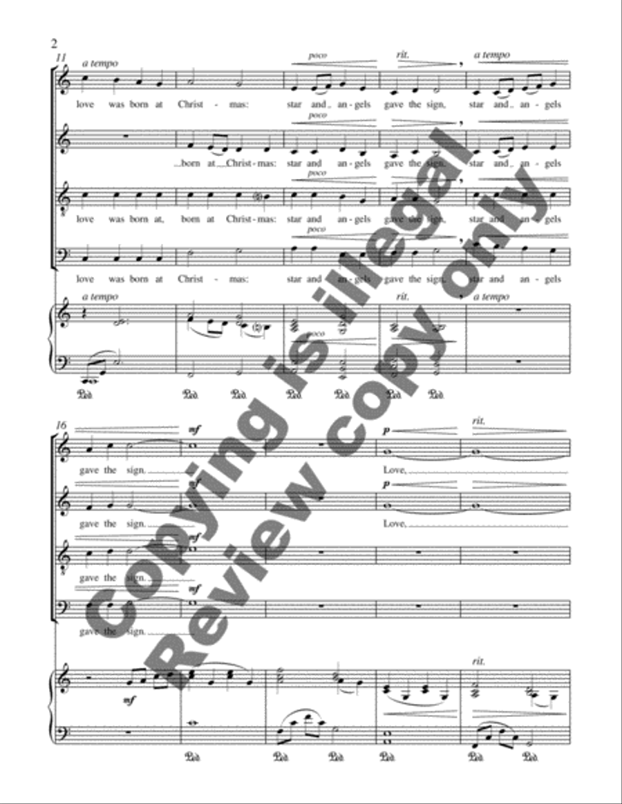 Rejoice!: 2. Love Came Down at Christmas (Choral Score)