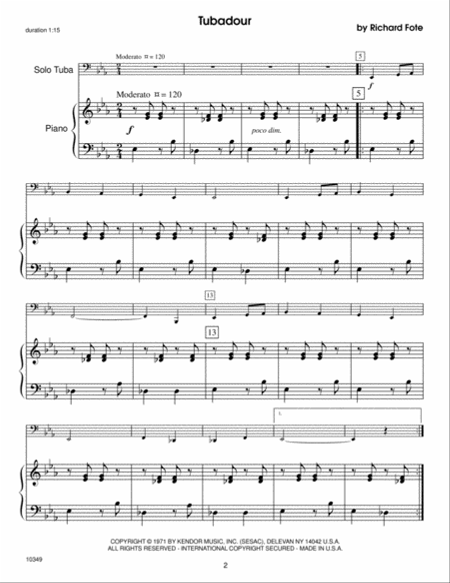 Kendor Recital Solos - Tuba - Solo Book with MP3s Tuba scores gallery preview page 2