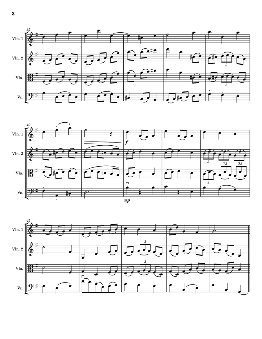 Minuet in G Major BWV anh.114 - J. S. Bach (String Trio) String Trio scores gallery preview page 3
