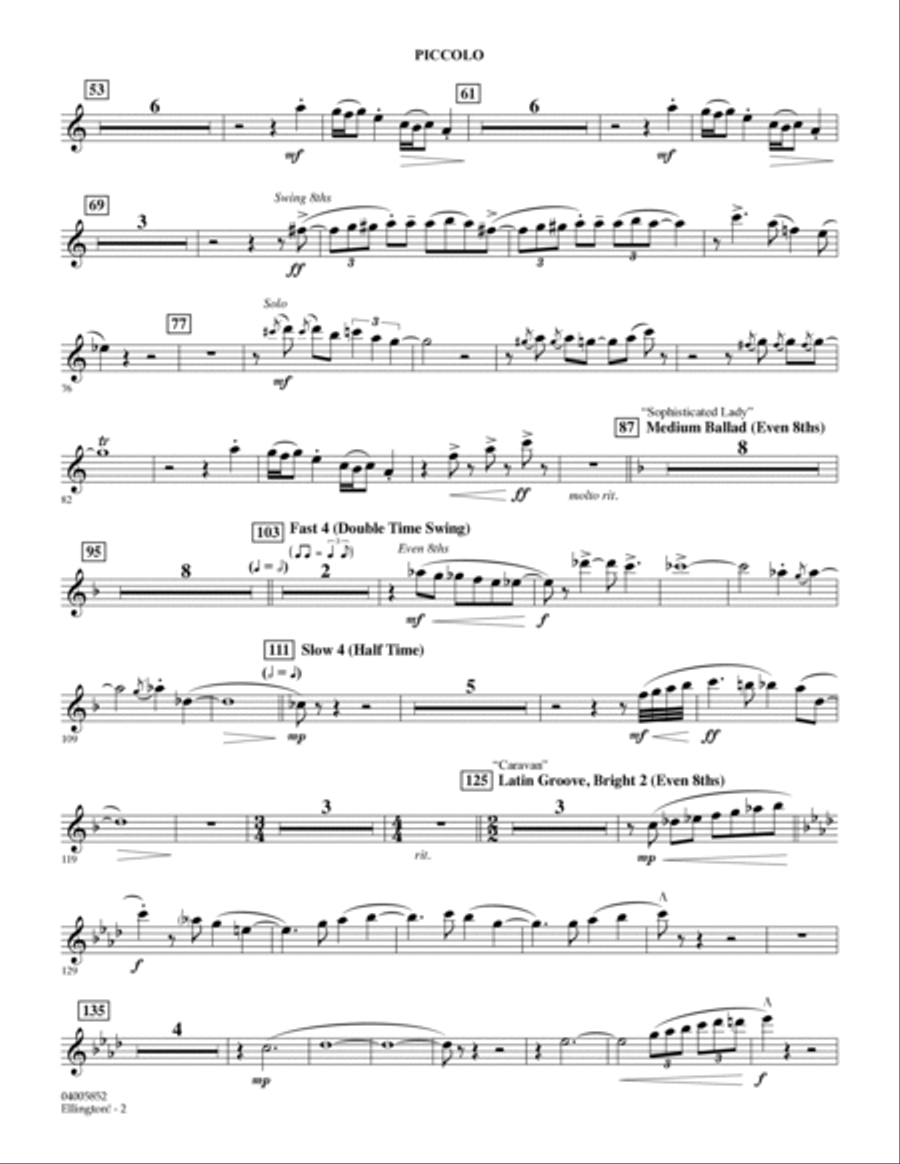 Ellington! (arr. Stephen Bulla) - Piccolo Concert Band scores gallery preview page 2