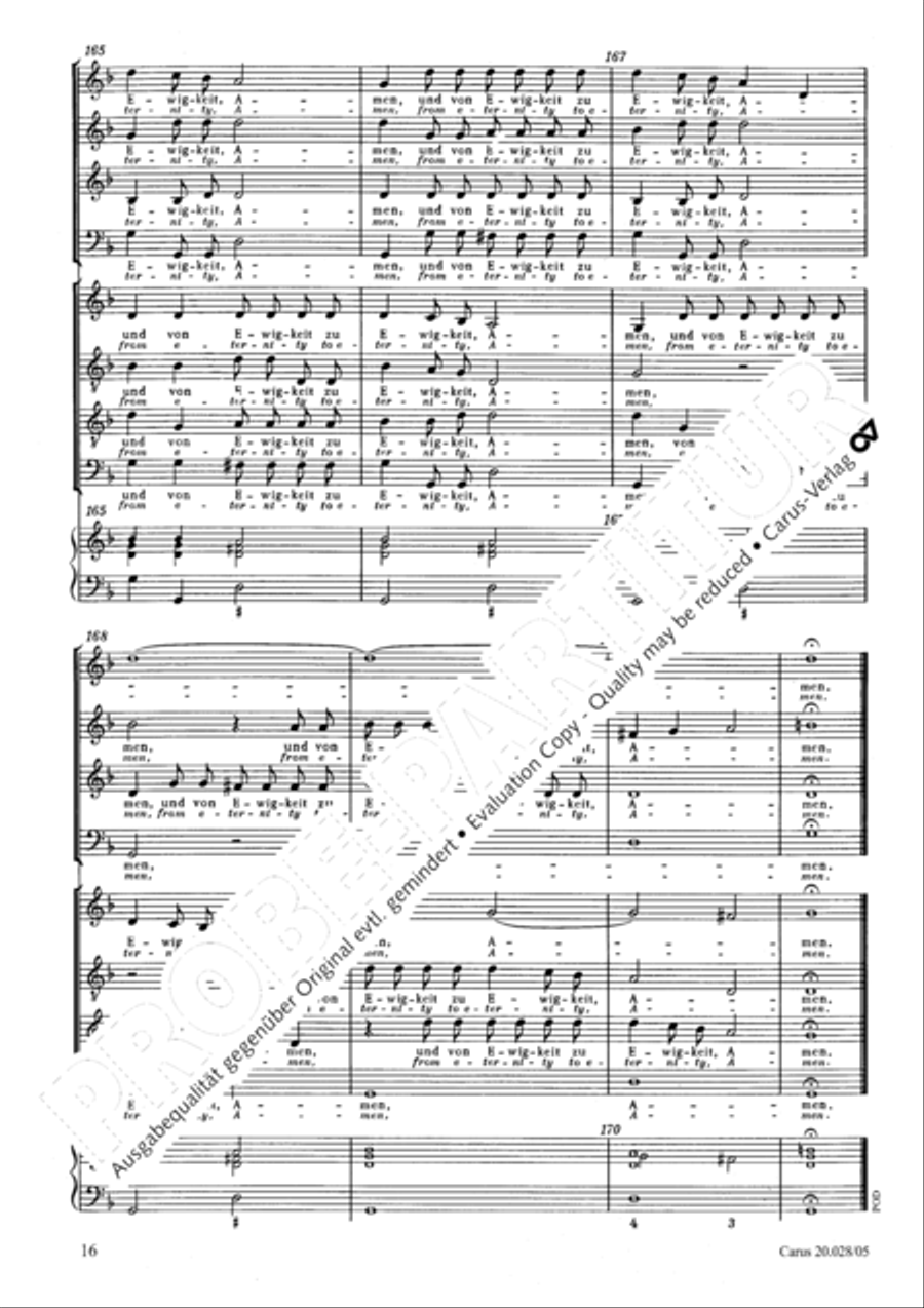 Blessed they who keep not the law of the ungodly (Wohl dem, der nicht wandelt im Rat der Gottlosen) Choir scores gallery preview page 17