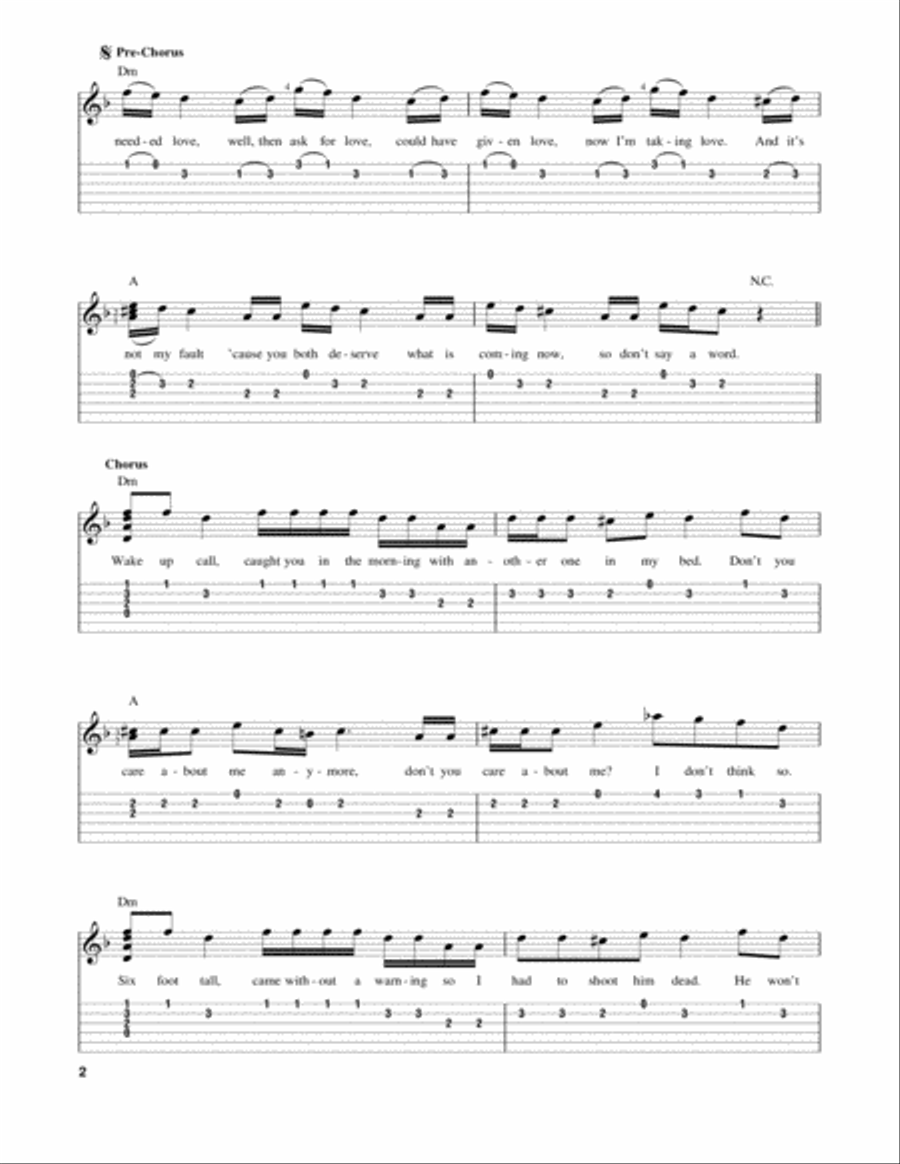 Wake Up Call Acoustic Guitar scores gallery preview page 2