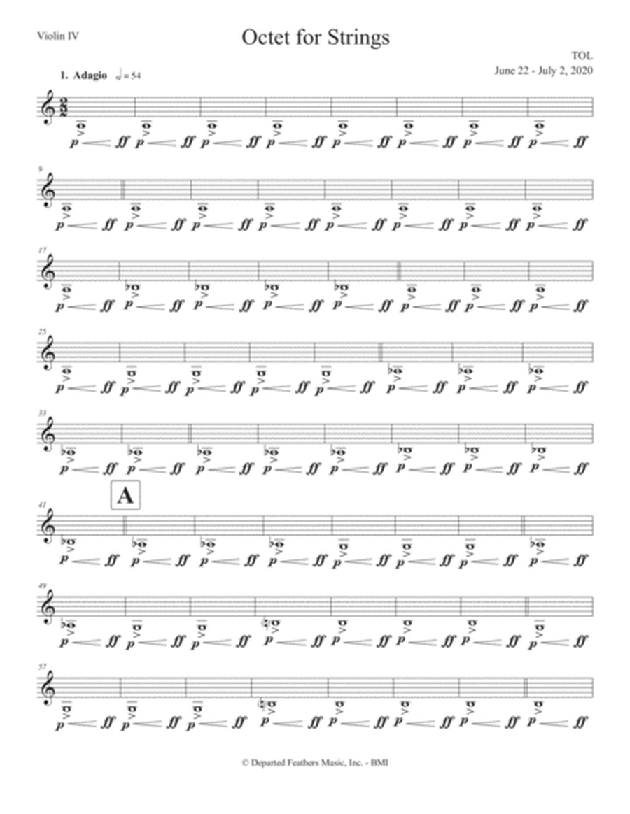 Octet for Strings (2020) violin IV part