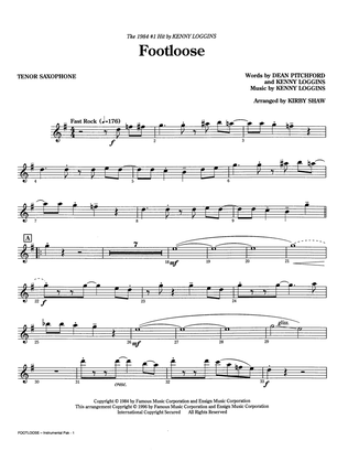 Book cover for Footloose (arr. Kirby Shaw) - Tenor Sax