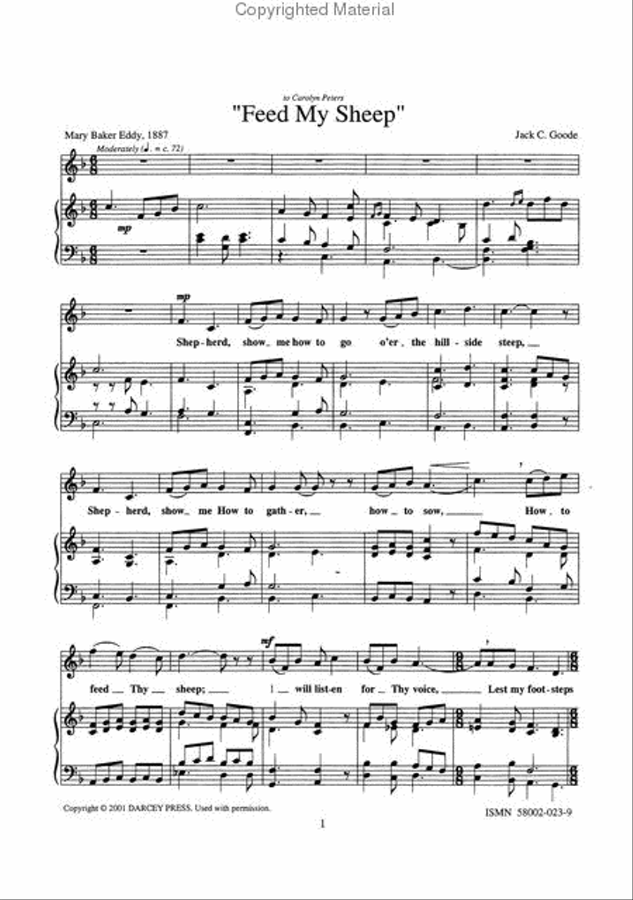 Feed My Sheep Voice Solo scores gallery preview page 2