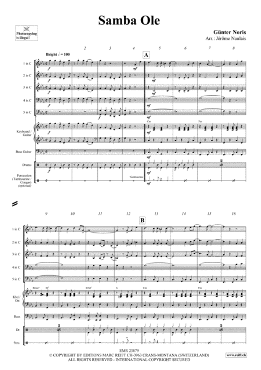 Samba Ole Brass Ensemble scores gallery preview page 3
