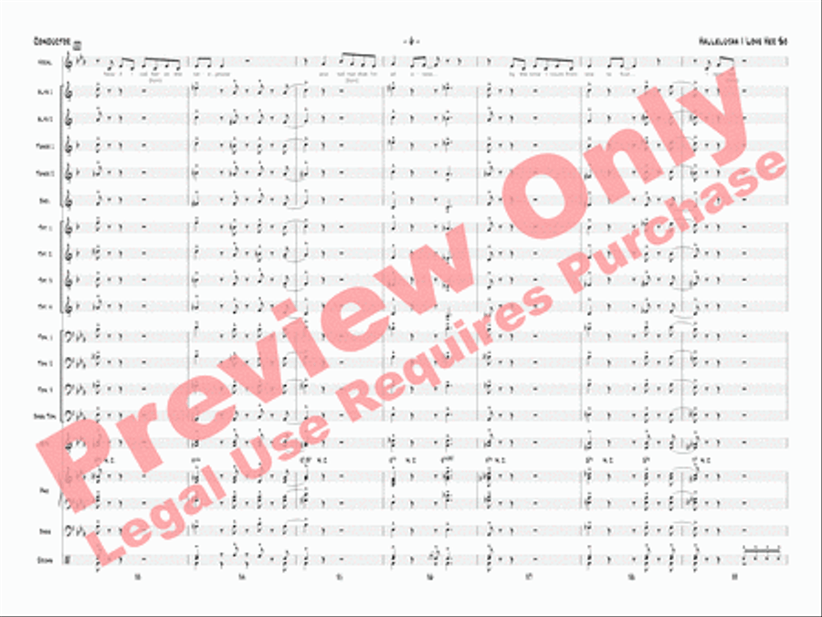 Hallelujah I Love Her So Jazz Ensemble scores gallery preview page 9