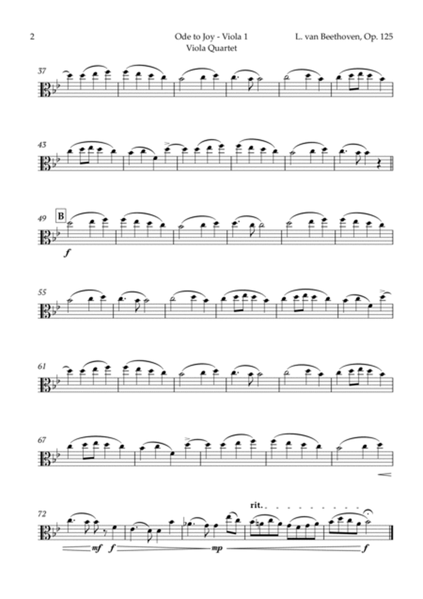 Ode to Joy by Beethoven for Viola Quartet image number null