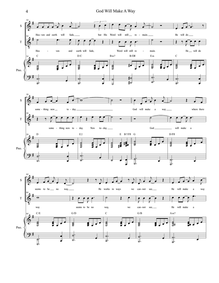 God Will Make A Way 2-Part scores gallery preview page 4