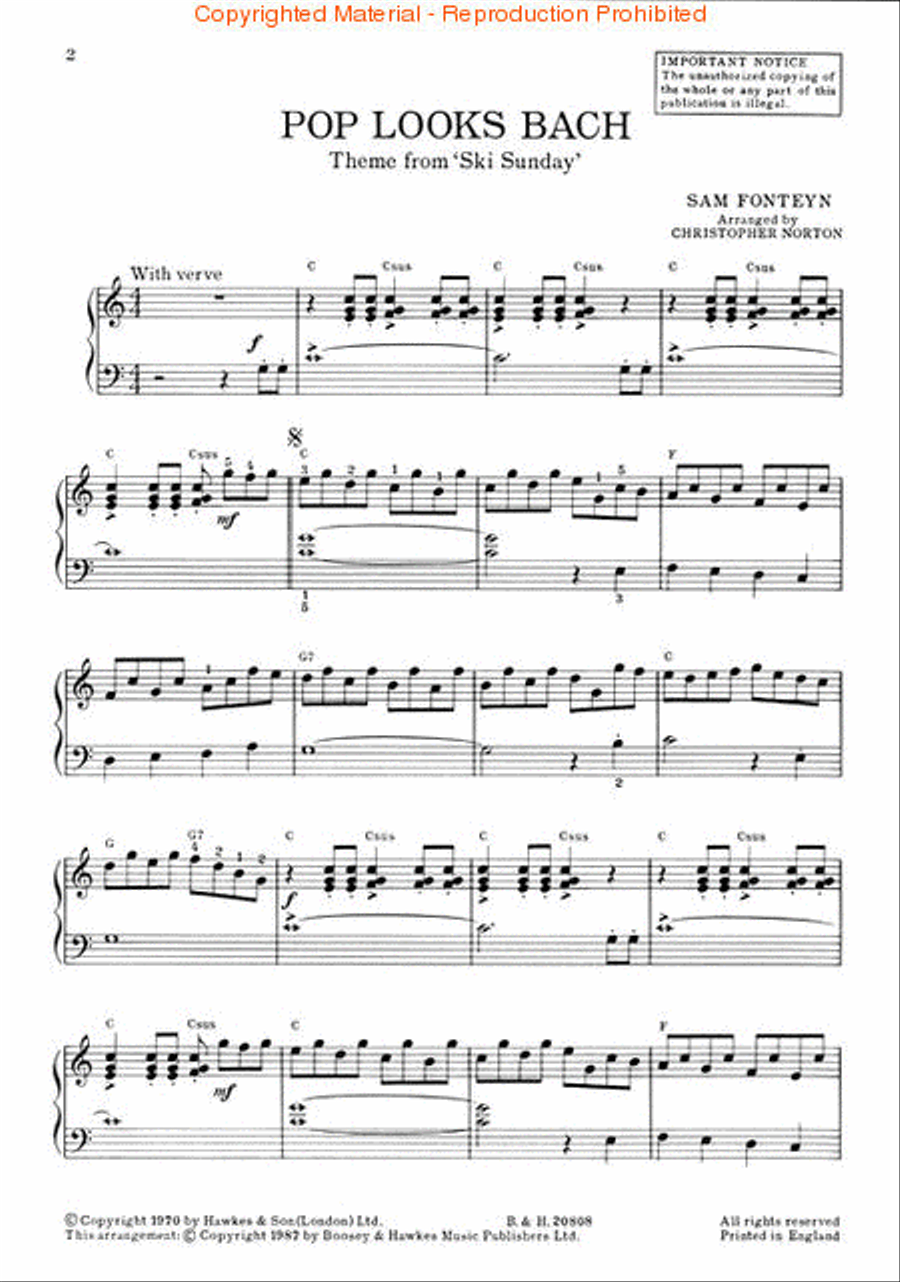 <br>Sheet music extract
