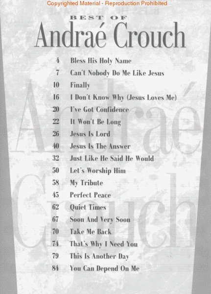 Best of Andrae Crouch – 2nd Edition