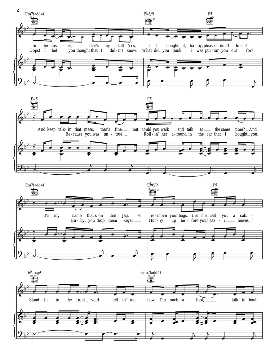 Irreplaceable Piano, Vocal, Guitar scores gallery preview page 2