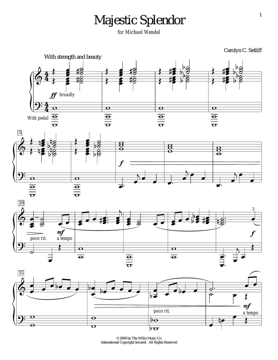 Majestic Splendor Piano Method scores gallery preview page 1