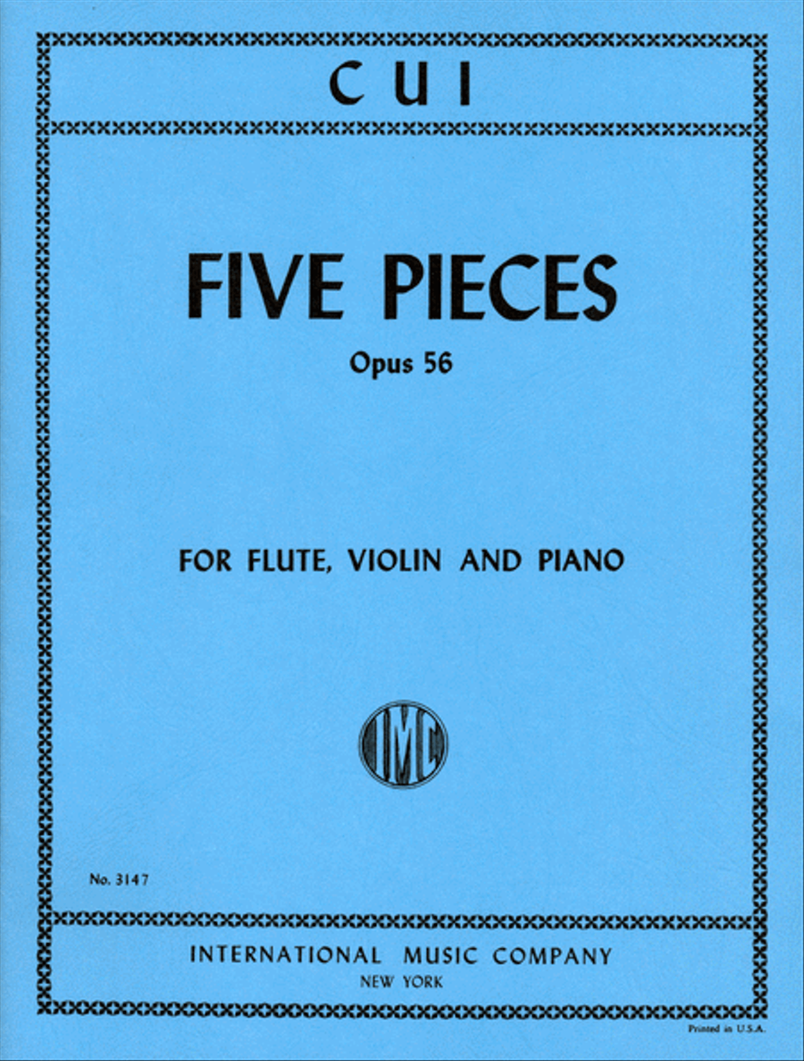 Five Pieces, Opus 56 For Flute, Violin & Piano Flute scores gallery preview page 1