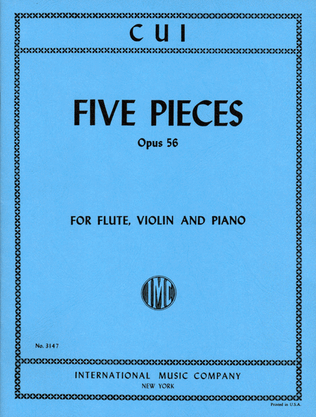 Five Pieces, Opus 56 For Flute, Violin & Piano