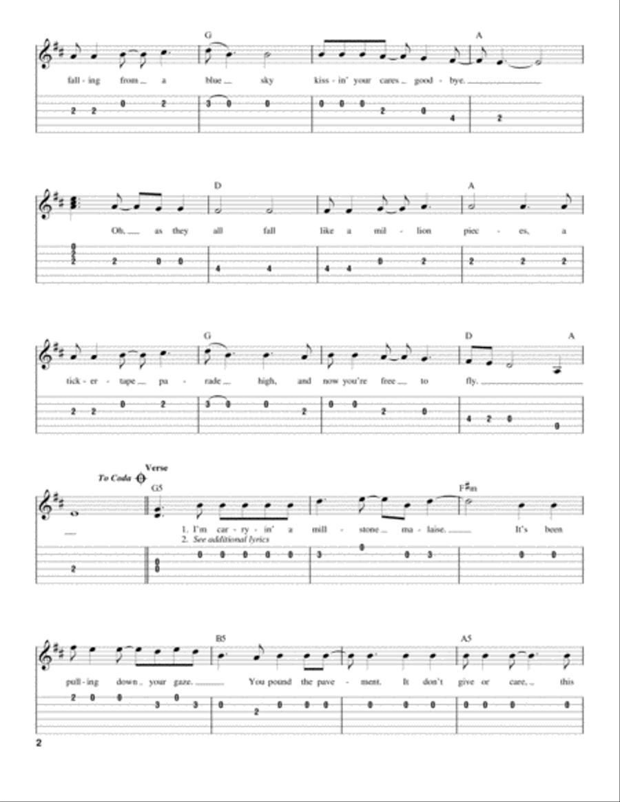 Million Pieces Acoustic Guitar scores gallery preview page 2