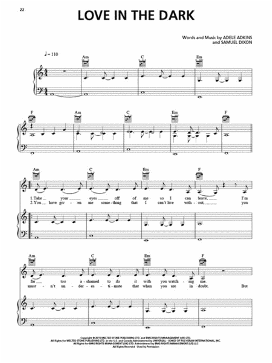 Adele - 25 Piano, Vocal, Guitar scores gallery preview page 5