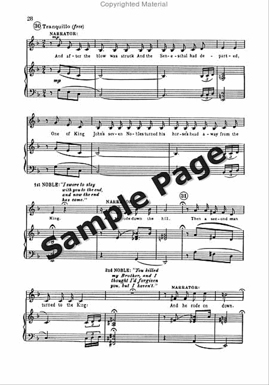 Ballad of Magna Carta 4-Part scores gallery preview page 29
