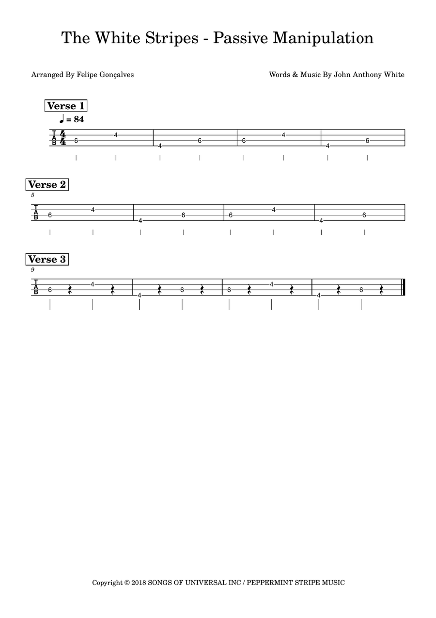 Passive Manipulation Acoustic Guitar scores gallery preview page 1
