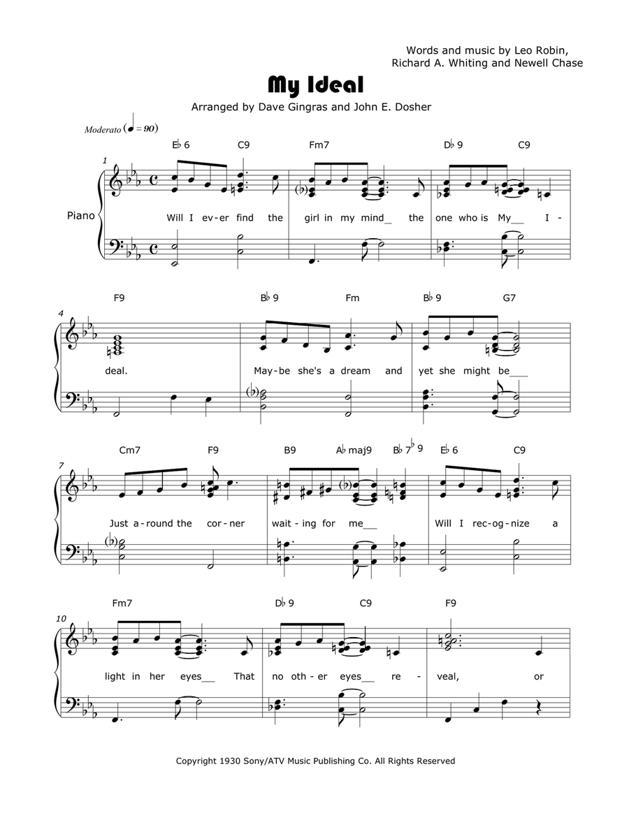 My Ideal Voice scores gallery preview page 1