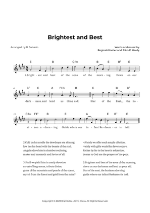 Brightest and Best (Key of E Major)