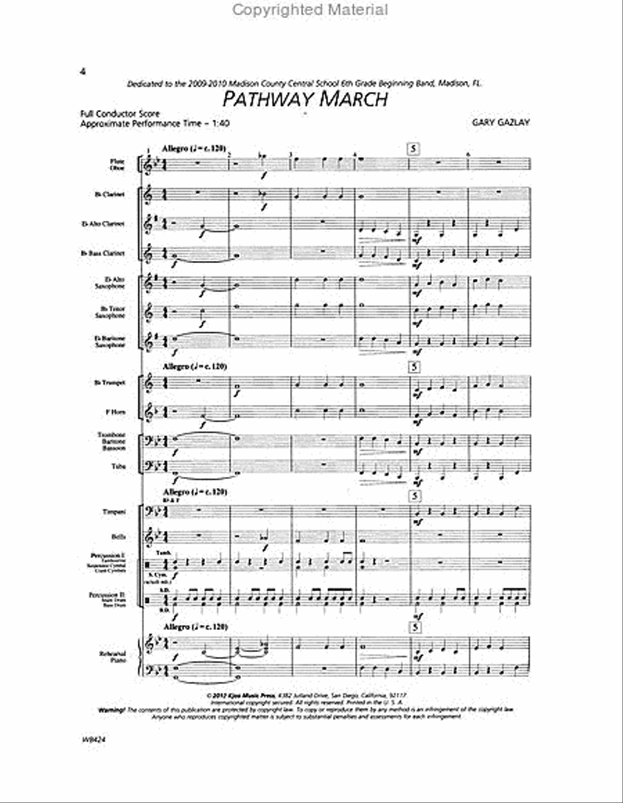 A Tango at Twilight Concert Band scores gallery preview page 2