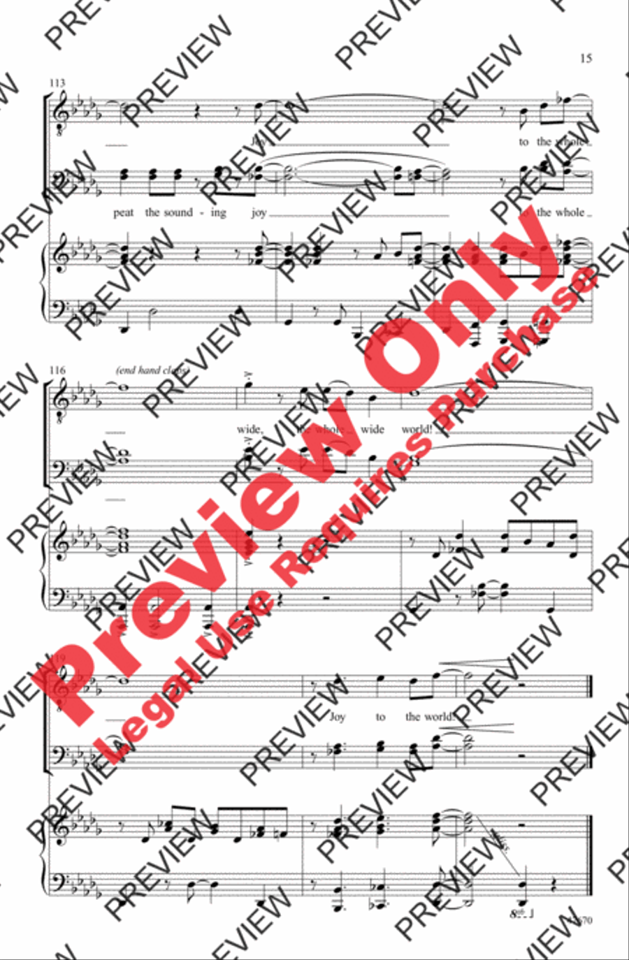 Joy to the World! Men's Choir scores gallery preview page 15