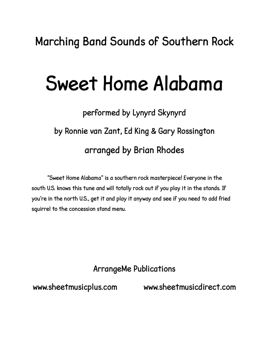 Sweet Home Alabama Marching Band scores gallery preview page 1