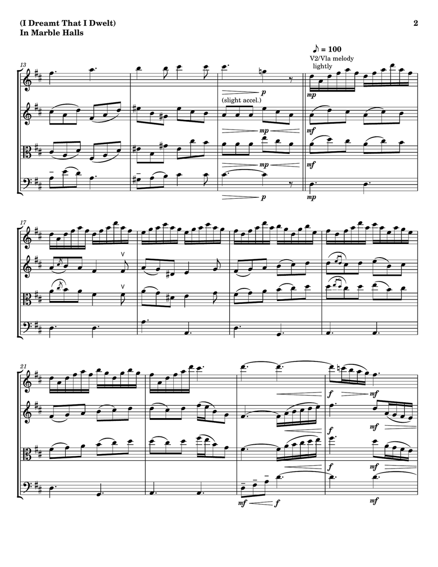 In Marble Halls - String Trio String Trio scores gallery preview page 2