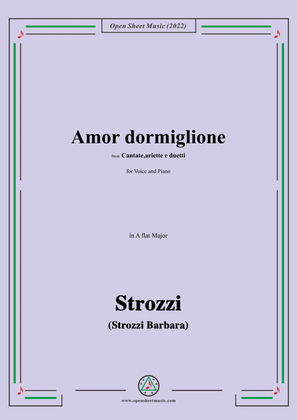 Book cover for Strozzi-Amor dormiglione,from Cantate,ariette e duetti,in A flat Major