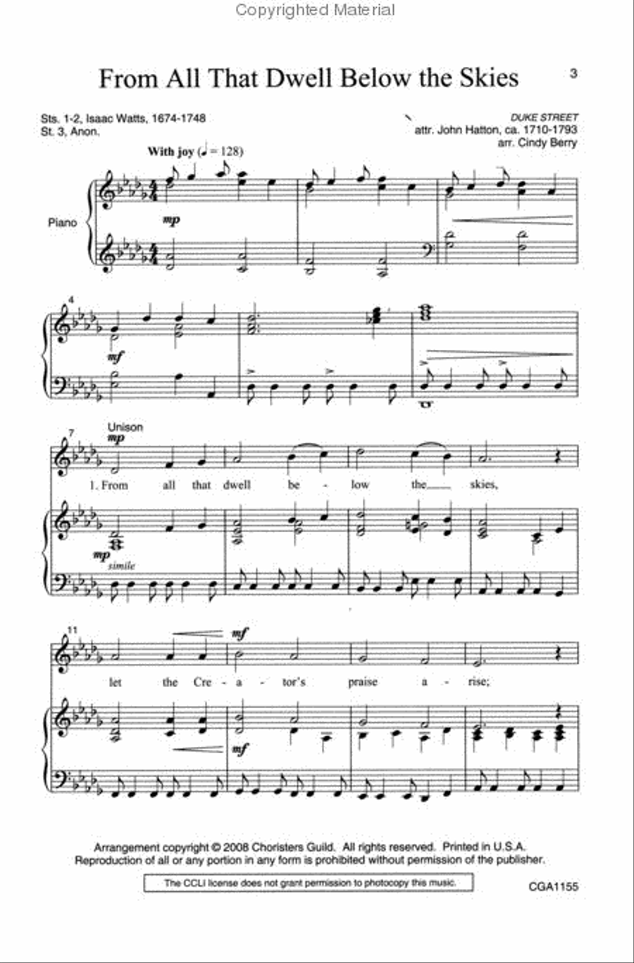 From All That Dwell Below the Skies 2-Part scores gallery preview page 2