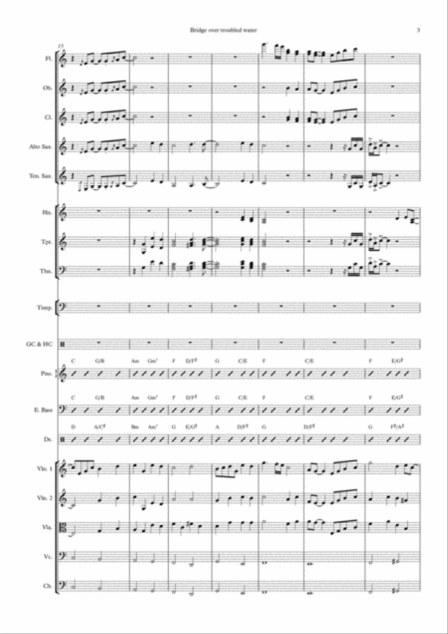 Bridge Over Troubled Water Large Ensemble scores gallery preview page 3