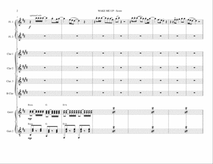 Wake Me Up Wake Me Up Small Ensemble scores gallery preview page 2