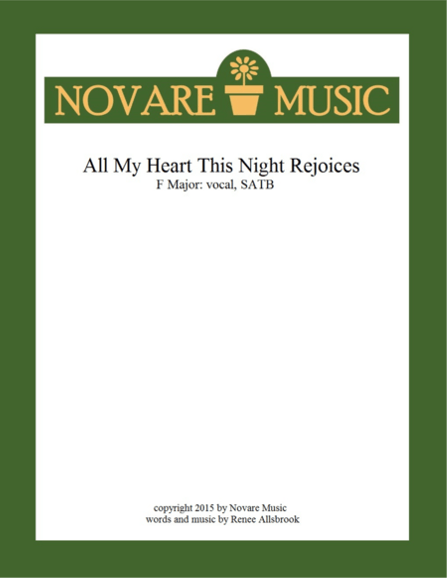 All My Heart This Night Rejoices 4-Part scores gallery preview page 1