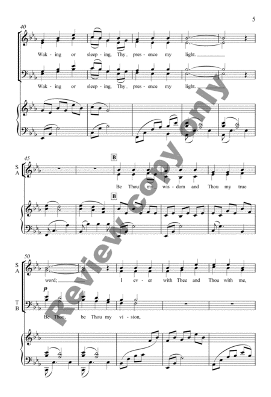 Be Thou My Vision from Three Folk Hymns 4-Part scores gallery preview page 13