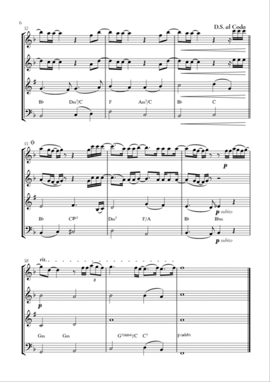 When We Were Young Woodwind Quartet scores gallery preview page 6