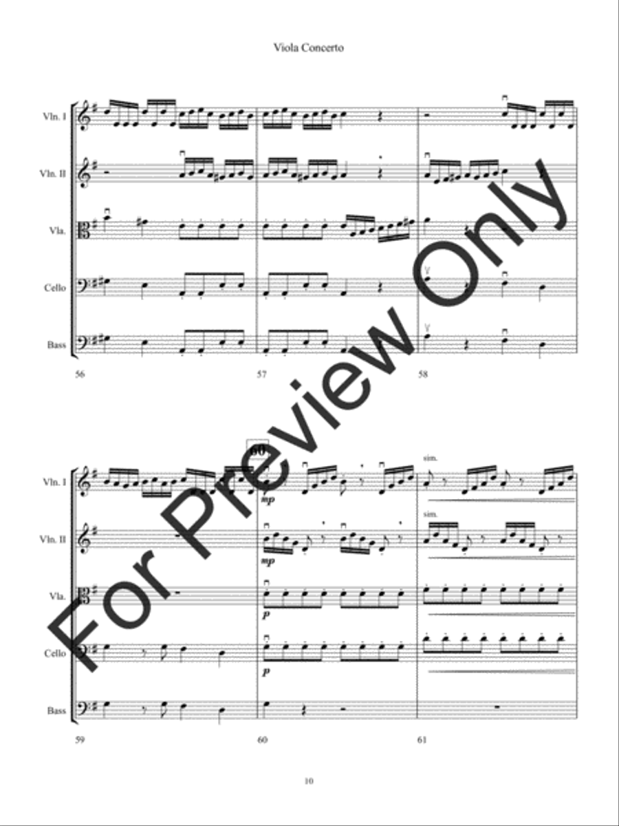 Viola Concerto String Orchestra scores gallery preview page 13