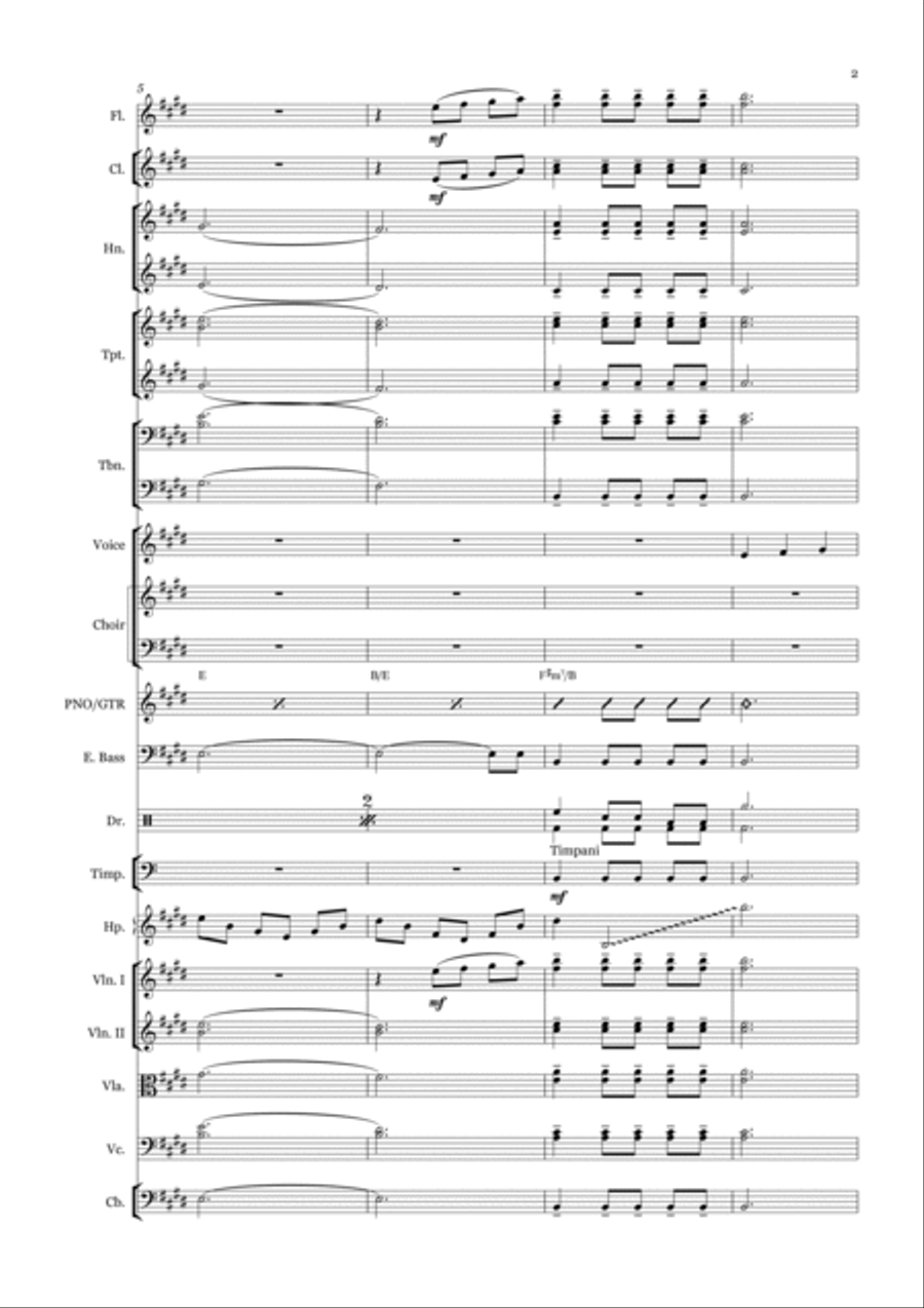 Happy Xmas (war Is Over) Full Orchestra scores gallery preview page 2