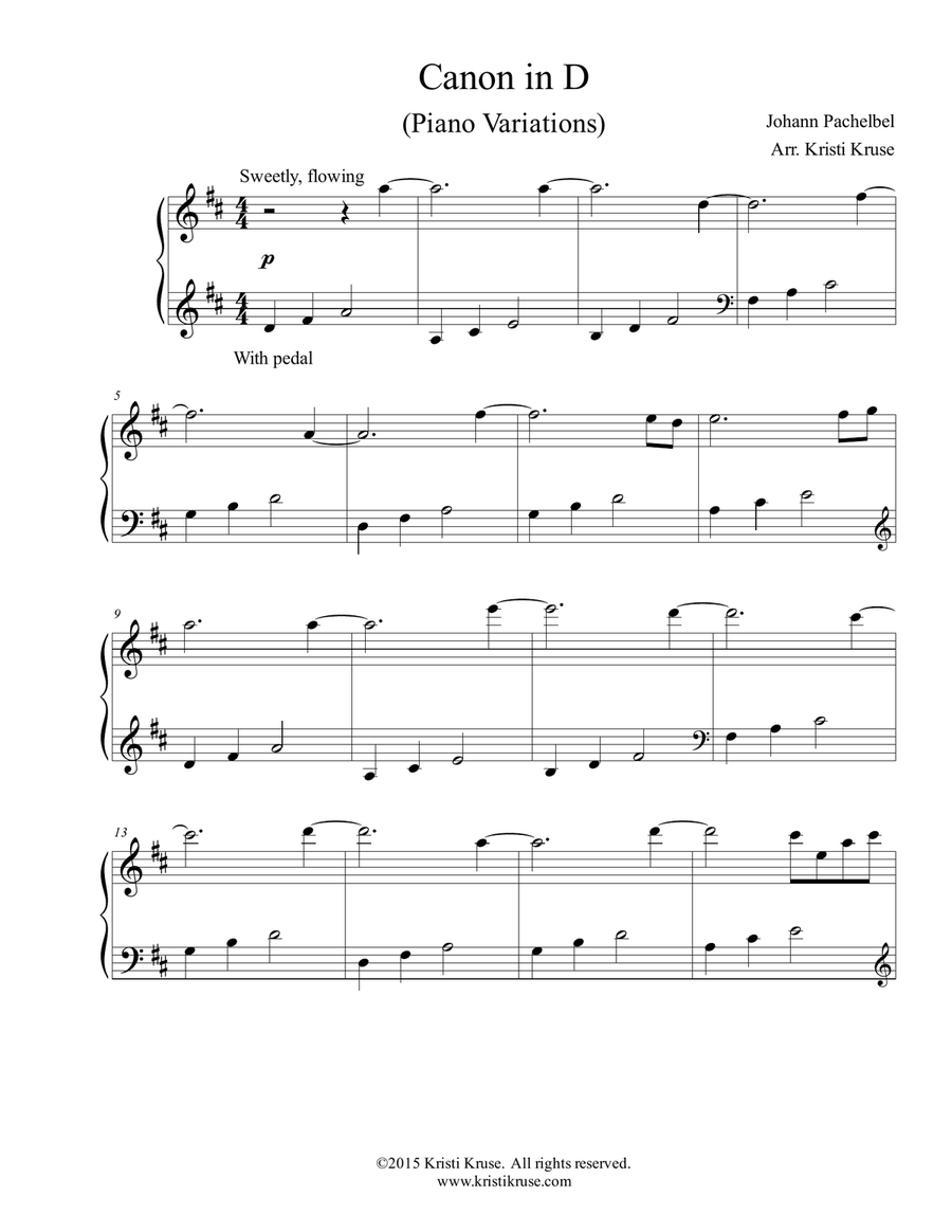 Canon in D (Piano Variations) Piano Solo scores gallery preview page 2