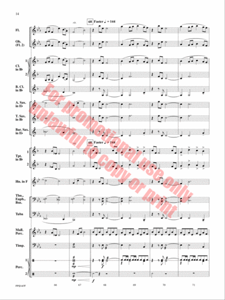 Angel Echoes Concert Band scores gallery preview page 15