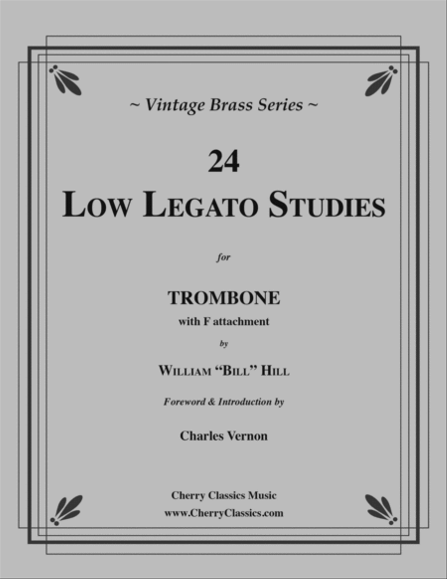 24 Low Legato Studies for Trombone with F attachment Trombone scores gallery preview page 1