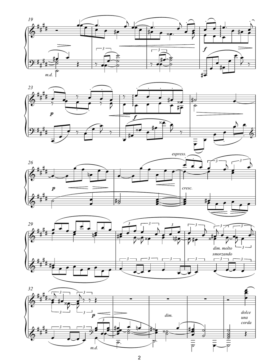 Intermezzo in E Major (from Fantasies, Op. 116, No. 4) Piano Solo scores gallery preview page 2