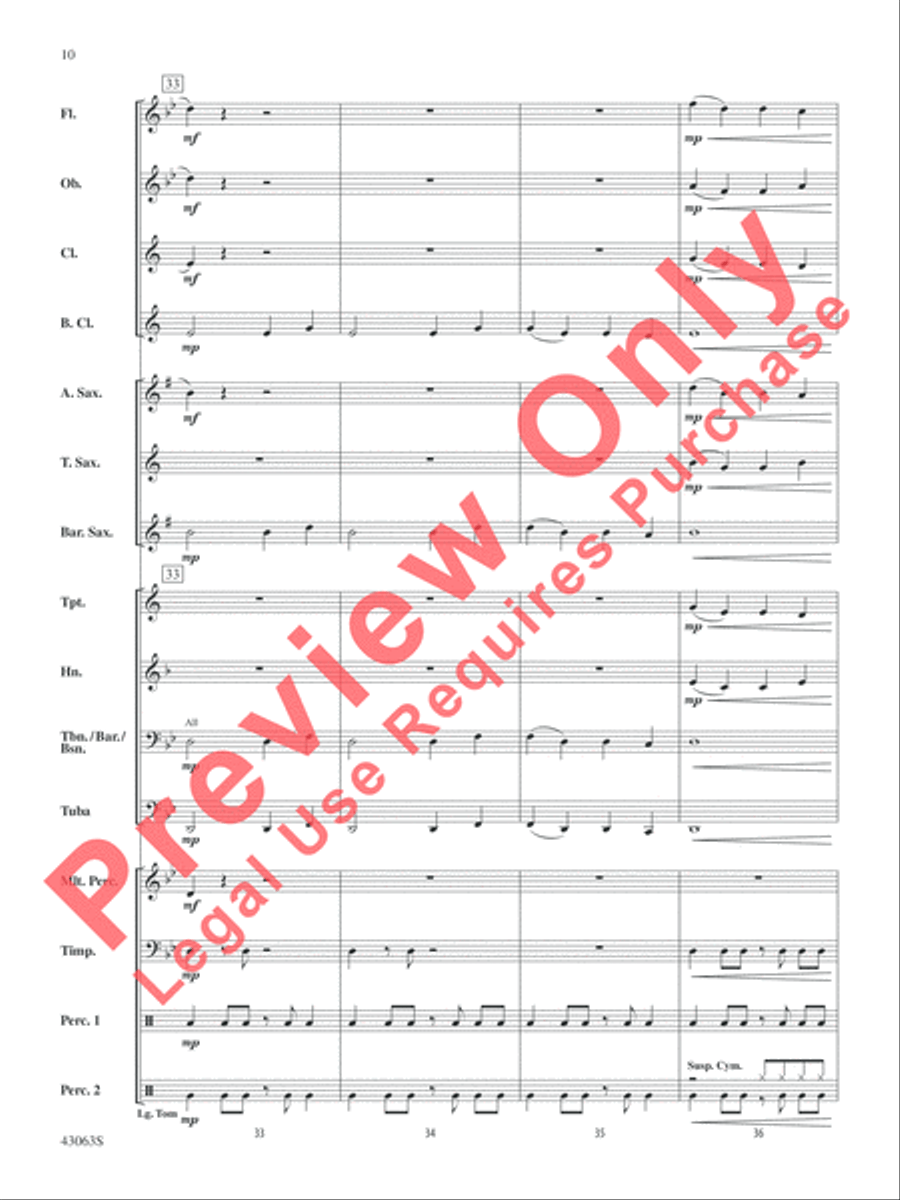 Fire's Edge Fire's Edge Concert Band scores gallery preview page 11
