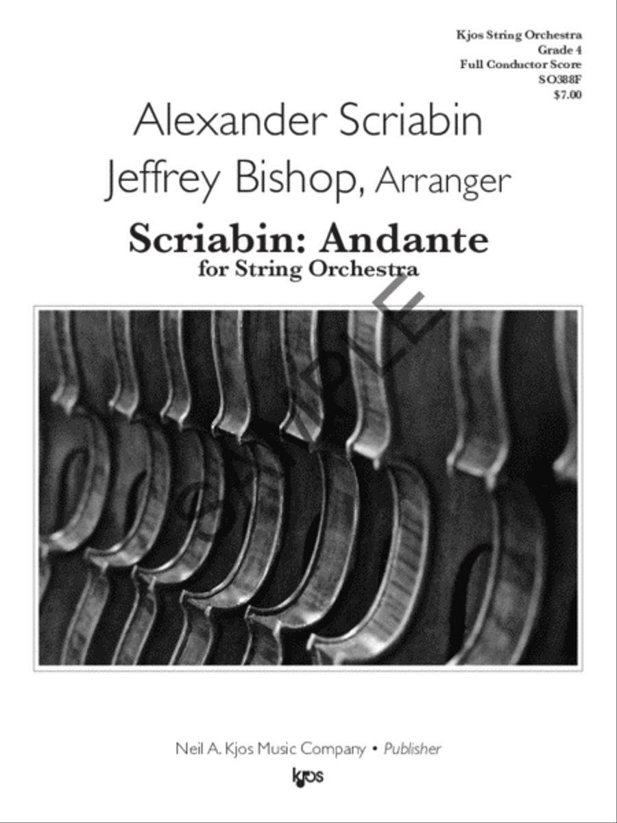 Scriabin: Andante for String Orchestra String Orchestra scores gallery preview page 2