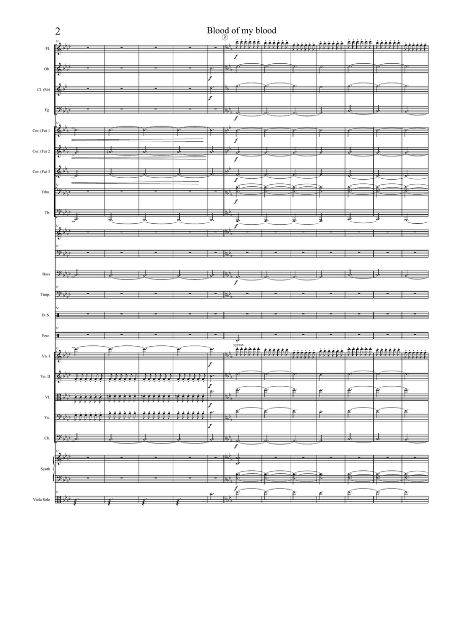 Blood Of My Blood Blood Of My Blood Full Orchestra scores gallery preview page 2