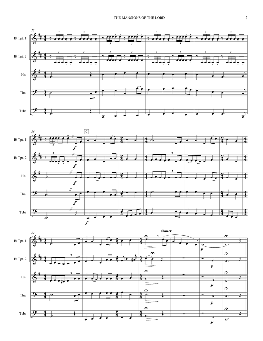The Mansions Of The Lord Brass Ensemble scores gallery preview page 5
