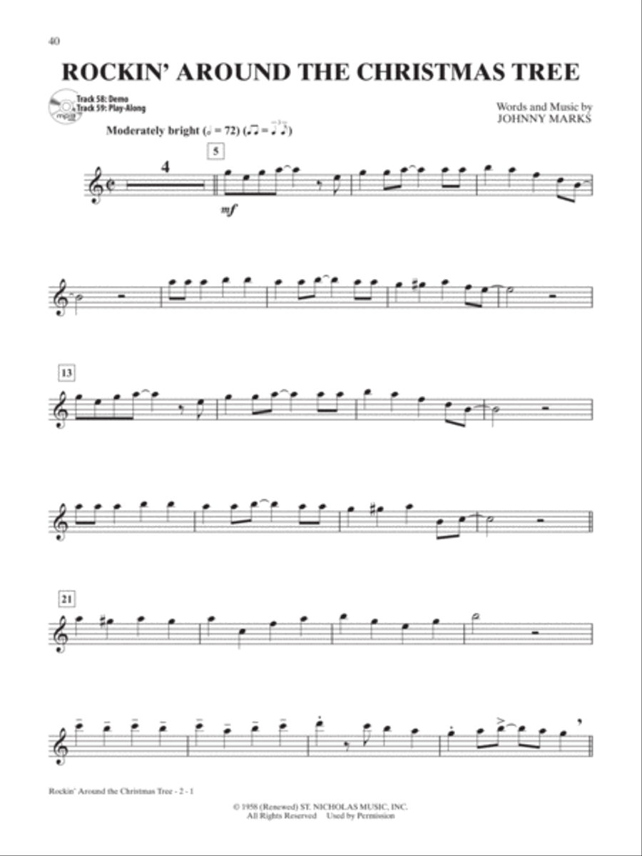 Ultimate Christmas Instrumental Solos Alto Saxophone scores gallery preview page 12
