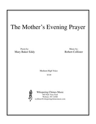 Book cover for The Mother's Evening Prayer medium high voice